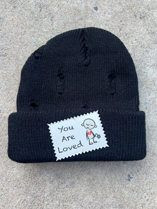 You Are Loved Black Beanie