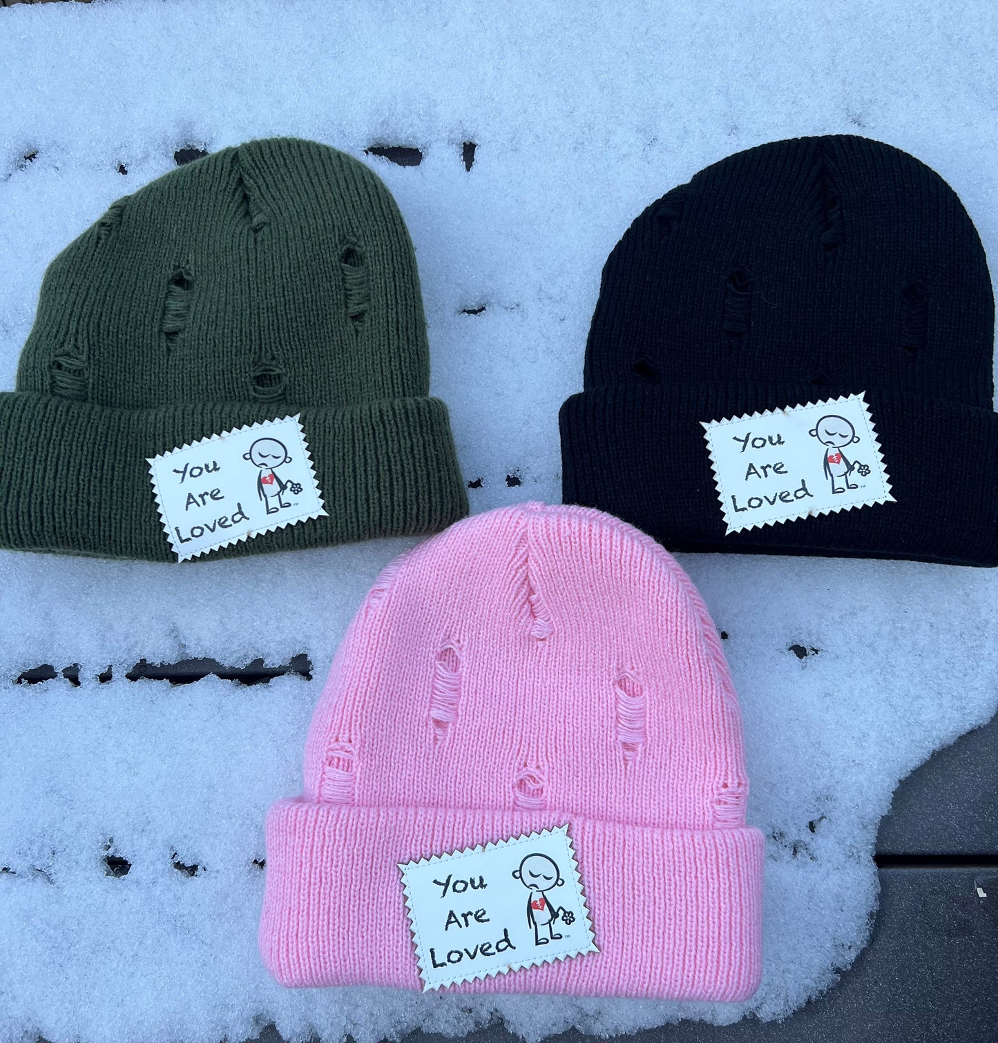 You Are Loved Pink Beanie